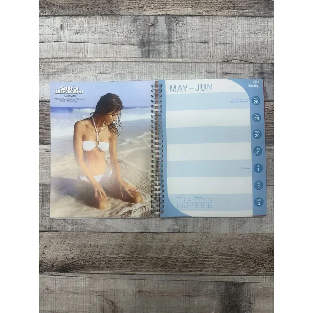 VTG Y2K 2007 Sports Illustrated Swimsuit Calendar Spiral Bound Model Calendar